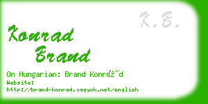 konrad brand business card